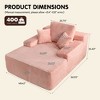 XIZZI 67" Oversized Chaise Lounge Indoor, Upholstered Sofa Bed with Throw Pillows, No Assembly Required, Plush Chair Bed for Living Room - 4 of 4