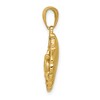 Black Bow Jewelry 14k Yellow Gold Sea Turtle and Kelp in a Scallop Shell Pendant - 2 of 4