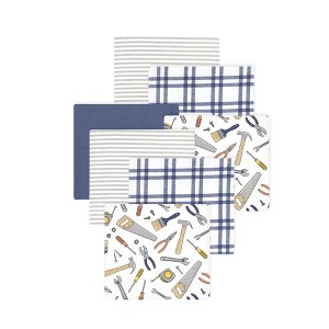Little Treasure Hudson Baby Boys Cotton Poly Flannel Receiving Blankets 7Pk Multipack - 1 of 2