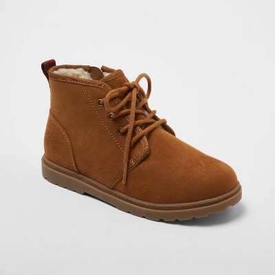 Kids' Simon Suede Boots - Cat & Jack™ Cognac 5 : Target