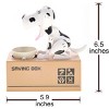JuzToys Dog Piggy Bank, My Dog Piggy Bank, Robotic Coin Munching Toy Money Box, Dog Eating Coins Piggy Bank for Kids, Black White - 4 of 4