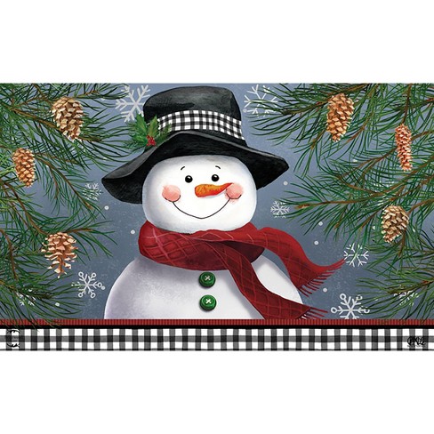 Snowman And Cardinals Winter Doormat 30 X 18 Indoor Outdoor Briarwood  Lane : Target