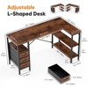 Kumasinova L-Shaped Minimalist Computer Desk with Shelves and Drawers,Versatile Gaming Desk with USB Port,Corner Home Workstation - 2 of 2