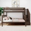 Max & Lily Solid Wood Twin over Full with Staircase for Kids - 2 of 4