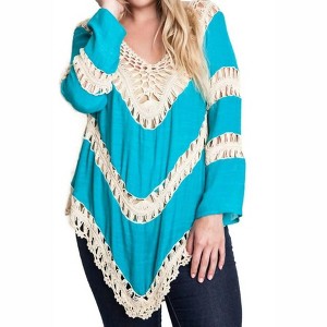 Women's Bohemian Lacy Crochet Trim Tunic - umgee - 1 of 3