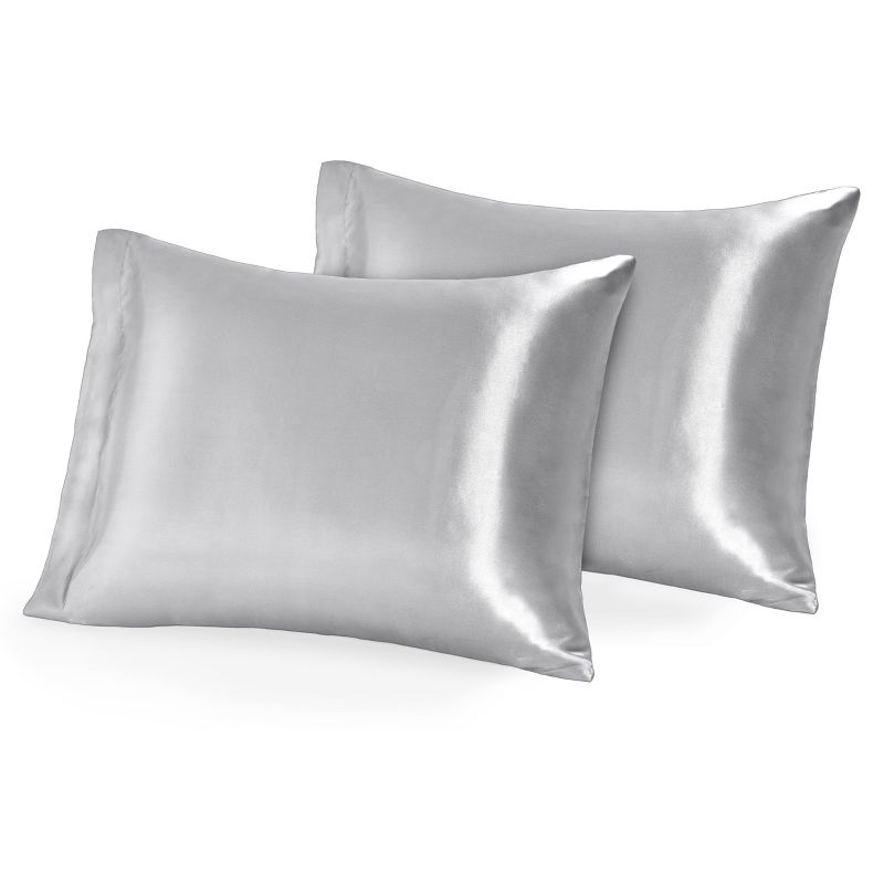 100% Mulberry Silk Pillowcase Set for Hair and Skin with Zipper Closure - Bare Home, 1 of 8