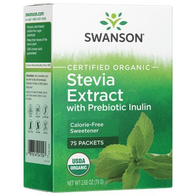 Swanson Certified Organic Stevia Extract with Prebiotics - with Probiotics.
