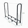 Syemin Firewood Racks and Carriers 4ft Heavy Duty Logs Holder Outdoor Indoor Fireplace Metal Wood Pile Storage Stacker Organizer, Black, 49"*12"*44" - 2 of 4