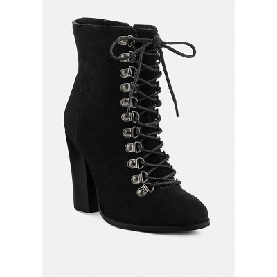 GOOSE-FEATHER Antique Tan High Heeled Women Ankle Boot