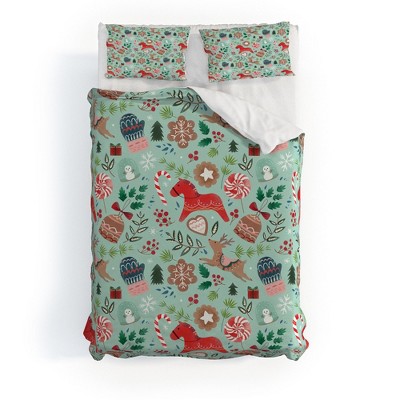 Pimlada Phuapradit Christmas gingerbread Duvet Cover + Pillow Sham(s) - Deny Designs