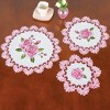 Collections Etc Embroidered Beautiful Rose Cutwork Table Linens - image 2 of 3