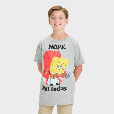 Boys' SpongeBob Short Sleeve Graphic T-Shirt - Heather Gray