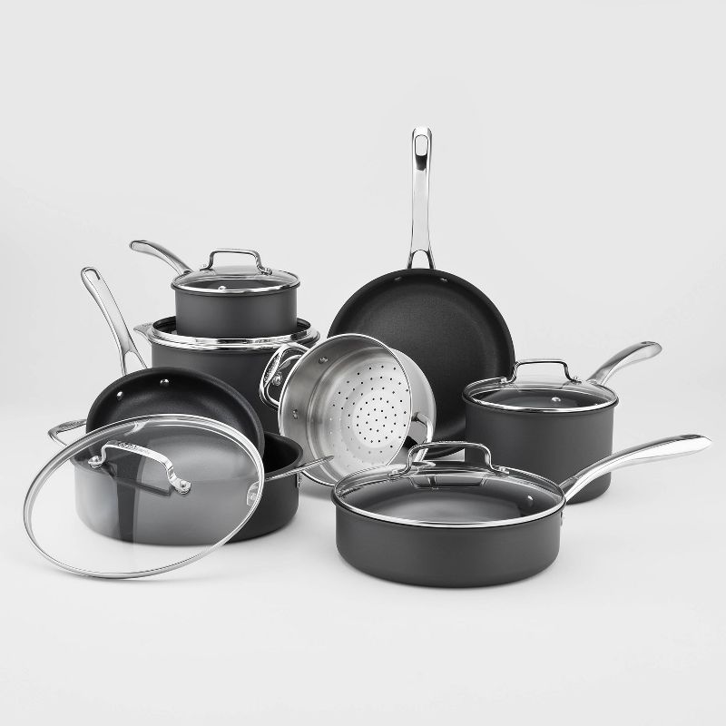 Cuisinart Classic 13pc Hard Anodized Cookware Set Silver/Black, 6 of 9
