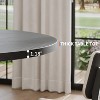 47In Round Dining Table, Kitchen Table with Sturdy Cross-Shaped Base & Adjustable Foot Pads for Dining Room, Kitchen, Living Room(Table Only) - 3 of 4