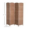 NicBex 6' Tall 4-panel Room Divider for Home, Wicker Weave Divider for Room Separation, for Home & Office, Natural - 4 of 4