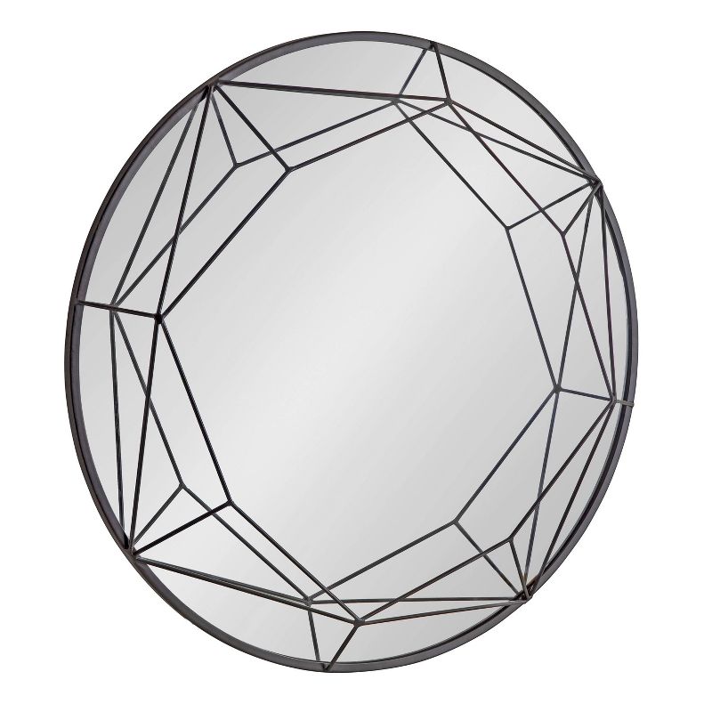 30&#34; Keyleigh Round Wall Mirror Black - Kate &#38; Laurel All Things Decor, 1 of 8