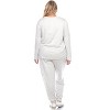 Women's Plus Size 2 Piece Lounge Set - White Mark - 3 of 3