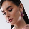 SOHI Women's Sky Blue:Navy Blue The Glacier Hoop Earrings - 3 of 4
