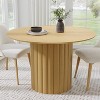 Dovelina Mid-Century Wood Round Dining Table Kitchen Table Dining Room Table for 4 People - 46", Black - 2 of 4