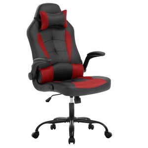 BestMassage Gaming Chair Office Chair Computer Desk Chair with Lumbar Support and Adjustable Headrest and PU Leather Gamer Chair for Adults - 1 of 4