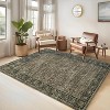 Floral Kitchen Rug – Washable, Non-Slip, Low Pile, Distressed Print Runner for Hallway, Bathroom, Laundry - 2 of 4