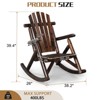 Karl Home | 38 in. Solid Wood High Back Outdoor Rocking Chair - 2 of 4