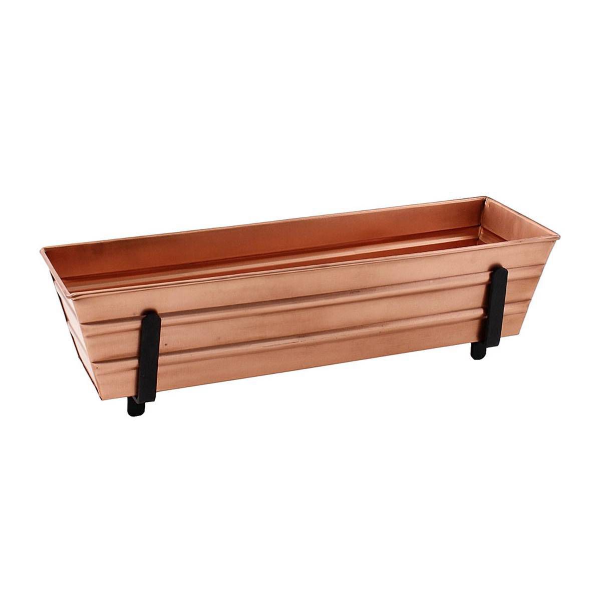Small Galvanized Metal Rectangular Planter Box - ACHLA Designs - thumbnail 6