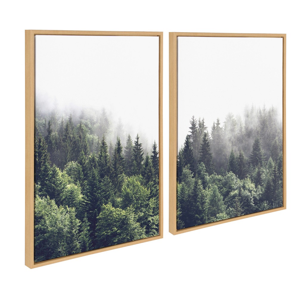 Photos - Other Decoration  23" x 33" Sylvie Foggy Day Framed Canvas Set by Creative Bunch(Set of 2)