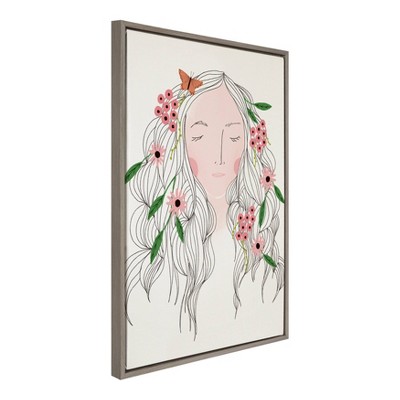 Mother Nature Floral Canvas Wall Art for Nursery