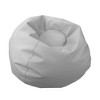 Factory Direct Partners Kids' Round Vinyl Bean Bag Sterling Gray - 3 of 4