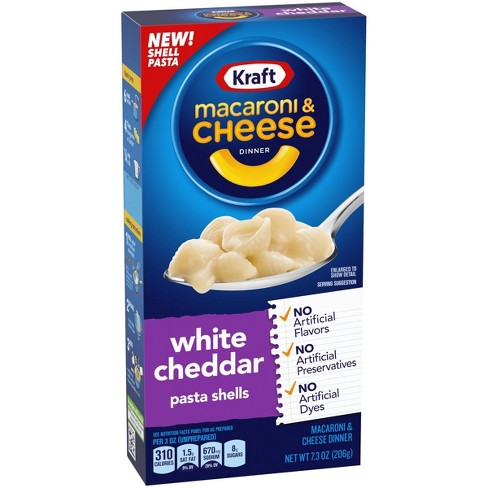 Kraft White Cheddar Macaroni & Cheese Dinner - 7.3oz : Target