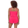Aqua Green, Women's Keyhole Blouson Romper - 3 of 3