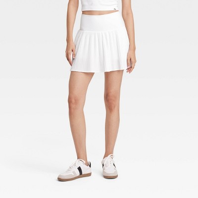 Women's Mini Pleated High-Rise Skort - JoyLab™ White S