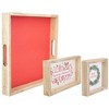 Northlight Wooden "Merry Christmas" Plaques and Serving Tray with Handles - 16" - Set of 3 - 2 of 3