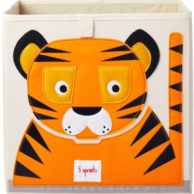 3 Sprouts Toy Storage Cube - 13" - Tiger