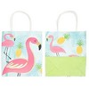 Sparkle and Bash 15-Pack Flamingo Paper Gift Bags for Tropical Party Favors (8 x 9 x 4 in) - 4 of 4