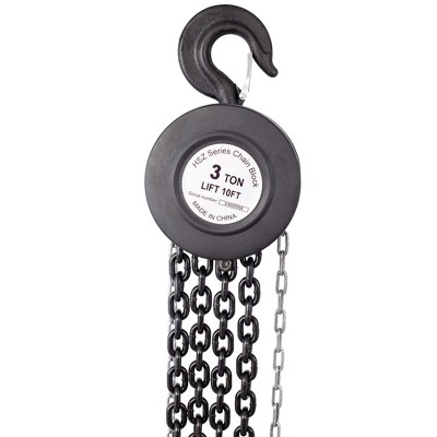 Manual Chain Hoist, 2 Ton 4400 Lbs Capacity 10 Feet With 2 Heavy Duty Hooks, Hand Chain Hoist With Drop-down Steel Hooks