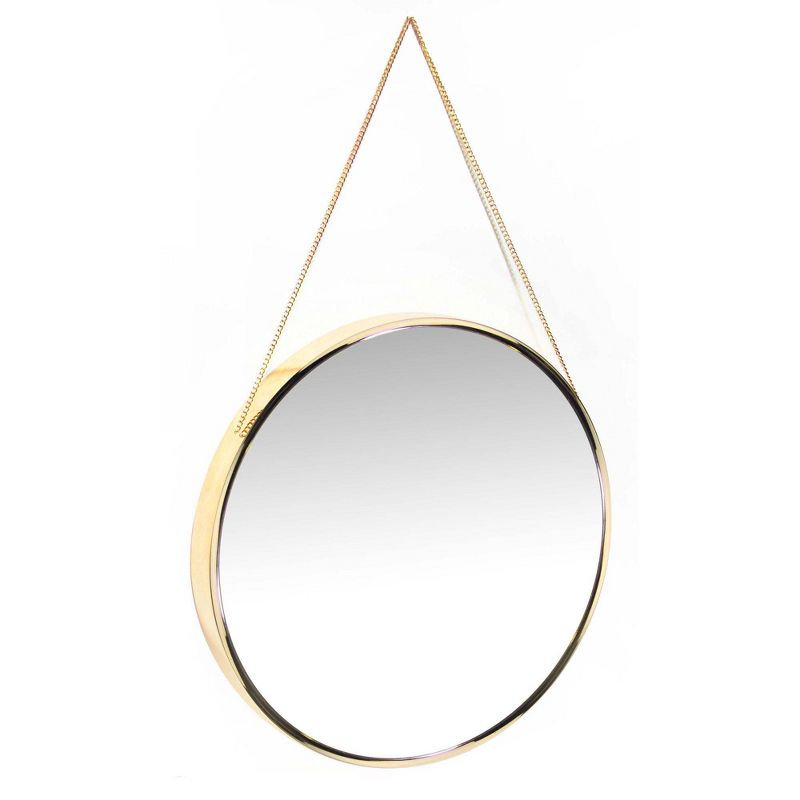 17.5" Franc Round Hanging Wall Mirror with Metal Chain - Infinity Instruments, 4 of 12
