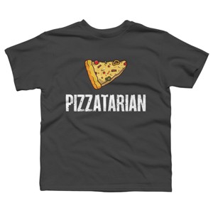 Boy's Design By Humans Pizza Lover, I Love Pizza, I'm a PizzaTarian, Pizza based feed By Newsaporter T-Shirt - 1 of 3