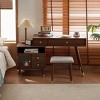 Vanity Desk Modern with Flip-Top Mirror and Adjustable Cabinet for Bedroom 51in Wide-3irtyhousy - 3 of 4