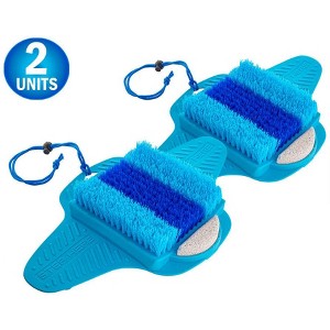 5 Star Super Deals 2 Shower Foot Scrubber Cleaner With Pumice Stone - Non Slip Suction Cup - Smooths, Exfoliates & Massage in the Shower or Bathtub - 1 of 4