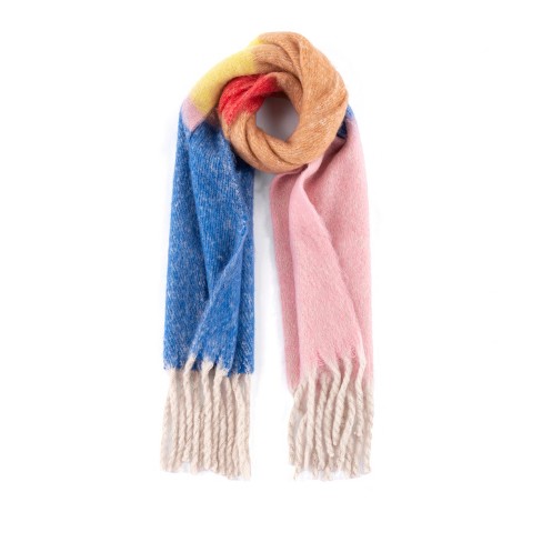 Shiraleah Bright Color Block Lola Scarf With Fringe Detail : Target