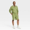 Houston White Adult 9" Contrast Trim Pull-On Shorts - Green - 3 of 3