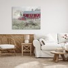 Stupell Industries Red Barn Floral Wagon Meadow, 48" x 36" - 2 of 4