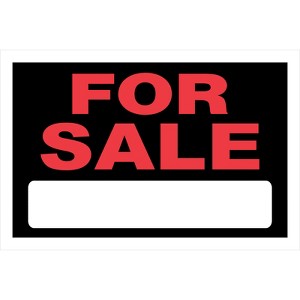 Hillman English Black For Sale Sign 8 in. H X 12 in. W - Case of 6 - 1 of 1