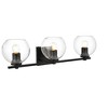 Elegant Lighting Juelz 3 light Black and Clear Bath Sconce - 3 of 4