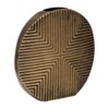 Modern Decorative Metal Vase - Geometric Pattern Aluminum Flower Holder for Home & Office - Stylish Bronze 13" Bronze & Copper - 3 of 4