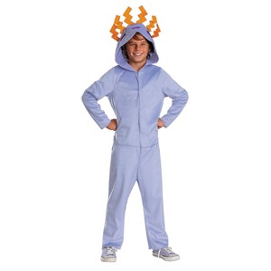 Minecraft Kids' Purple Axolotl Hooded Jumpsuit Halloween Classic Costume Jumpsuit - Purple - 10-12 - 1 of 2