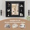 NicBex 35" Wall Mounted Bathroom Storage Cabinet,Medicine Cabinet with Mirror,Wall Cabinet with 6 Open Shelves,Over the Toilet Storage Cabinet - 4 of 4