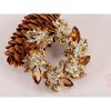 Anna-Kaci Crystal Inspired Floral Wreath Holiday Christmas Old Fashion Brooch Pin - 2 of 4